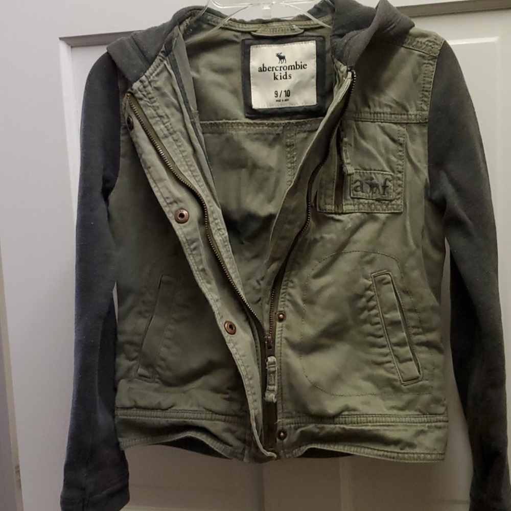 Abercrombie girls hooded zip jacket
